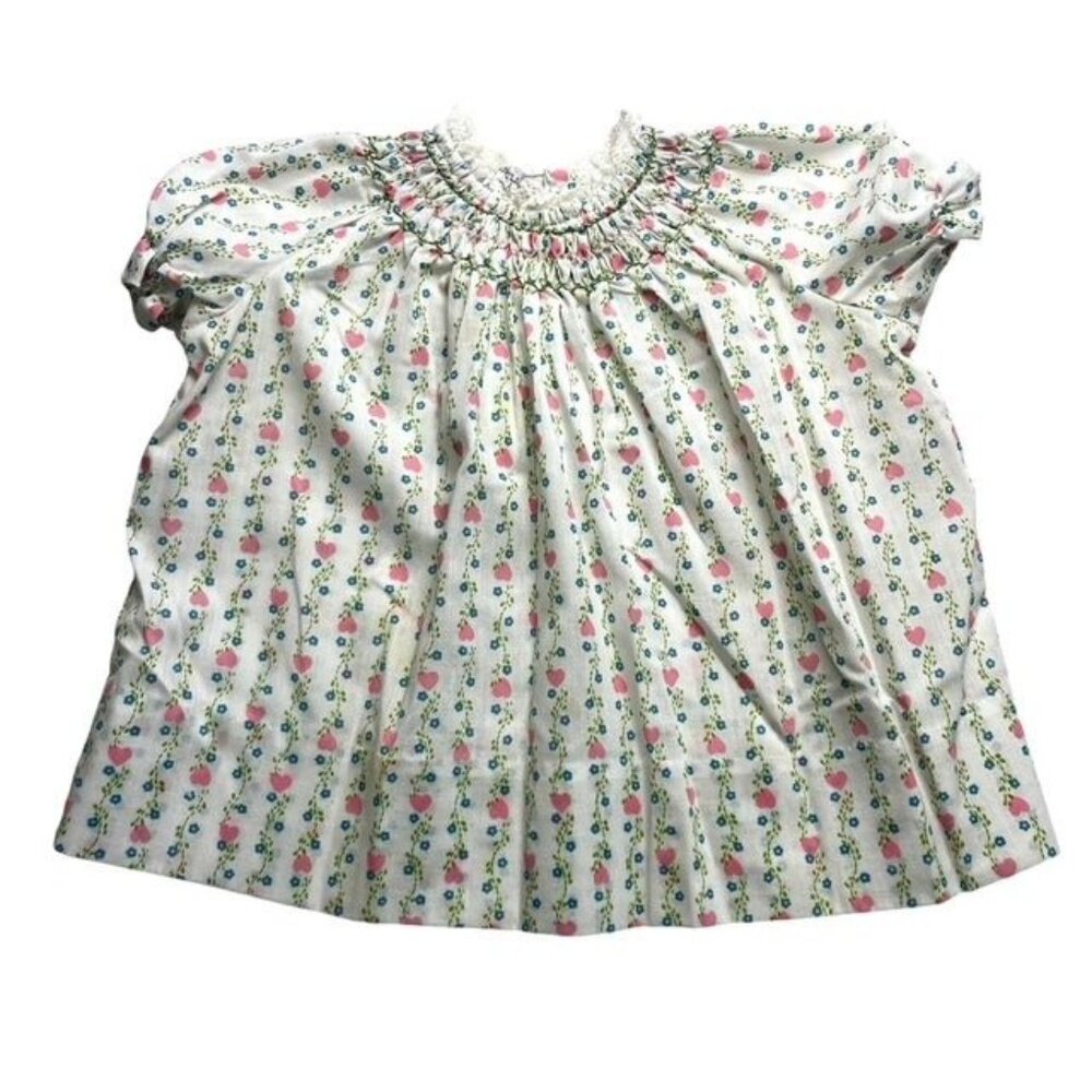 Vintage Polly Flinders Hand Smocked Top Size 24 Months